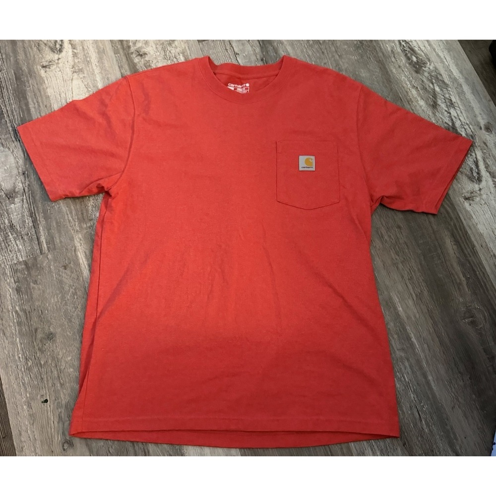 Carhartt Shirt Mens Medium Loose Fit Pocket Workwear Graphic Logo Tee Nwot